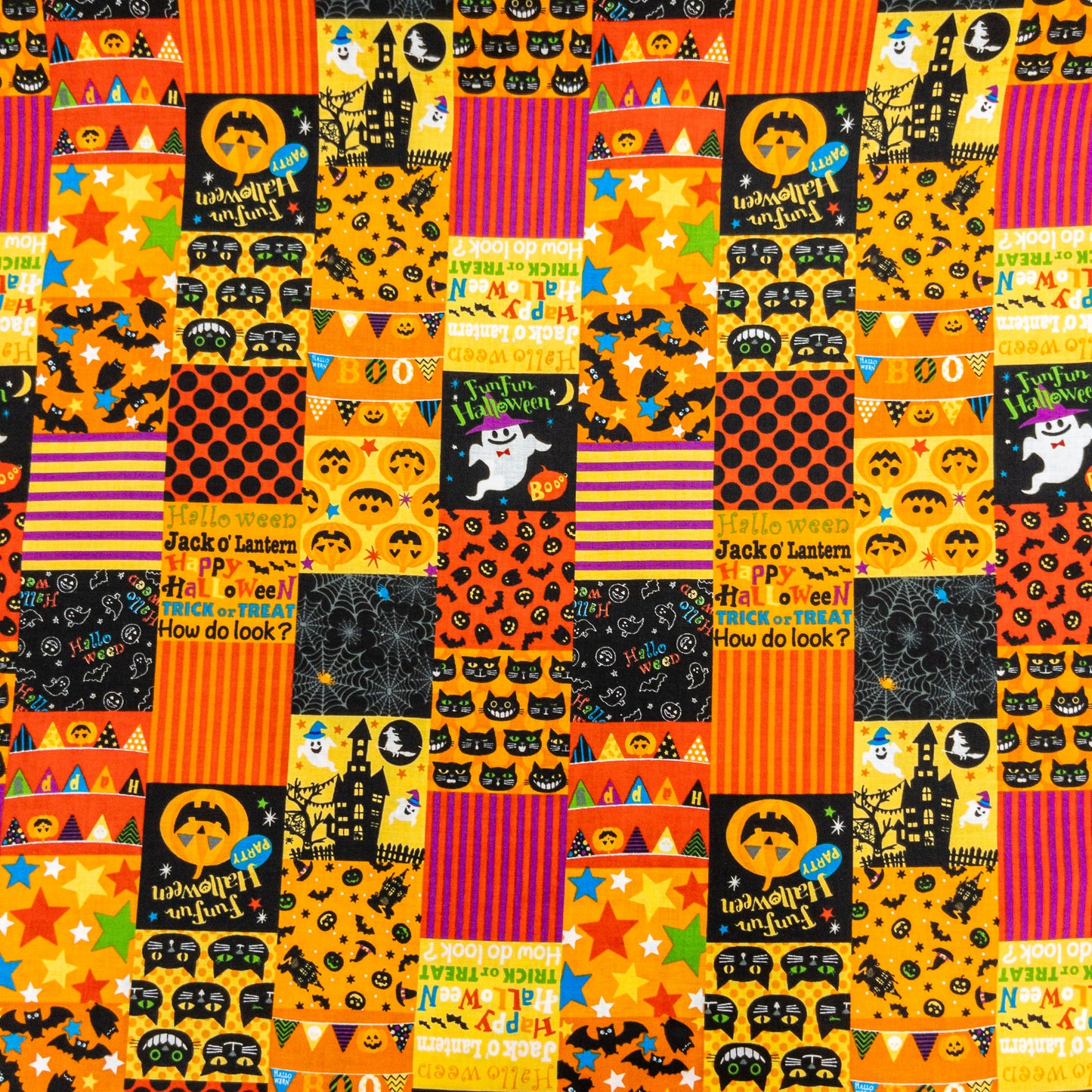 Japan | halloween puzzle 萬聖節拼圖 | cotton printed shirting 純棉