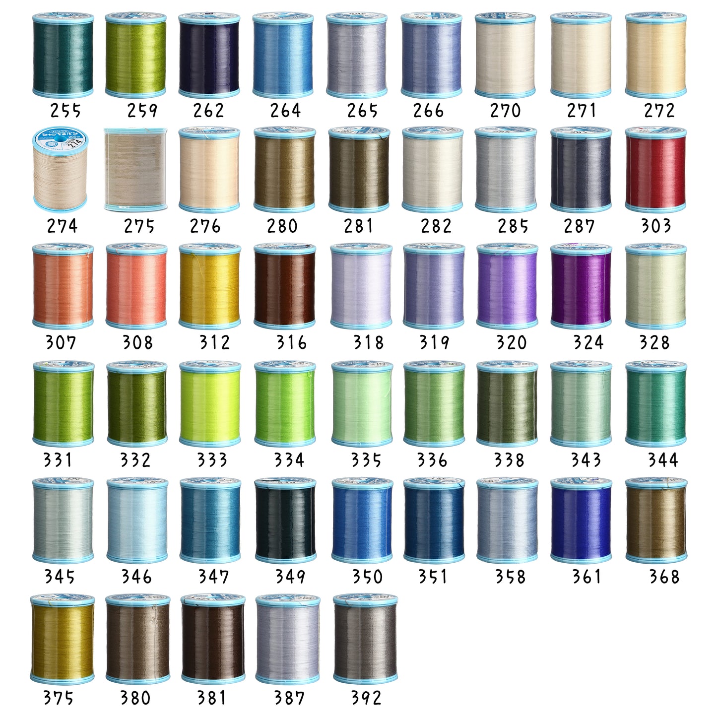 Fujix | #60 sewing thread 縫紉線(一般布使用) 200m - 150 colors (255-392)