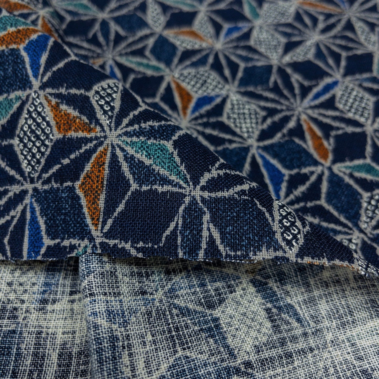 Japan | japanese asanoha 和風拼色麻の葉 | cotton printed poplin 竹節純棉