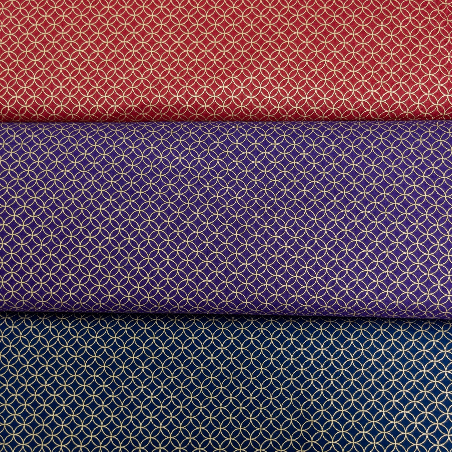 Japan | gilded shippo 燙金七寶 | cotton printed sheeting