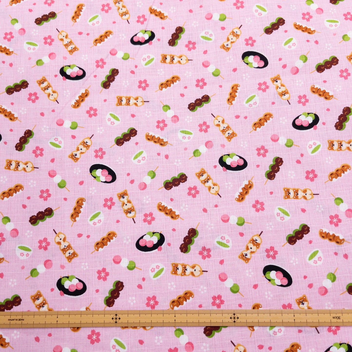 Japan | Japanese sweets shiba 和菓子柴犬 | cotton printed dobby 純棉竹節