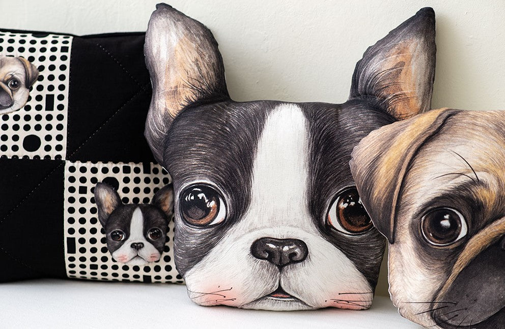 Unclecat 貓叔叔 | faces of Barney & Zzinko | cotton linen 棉麻