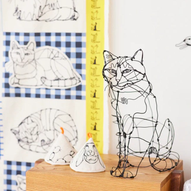 +HAyU fabric | HAyU CAT | cotton linen printed canvas 棉麻 (110x98cm)