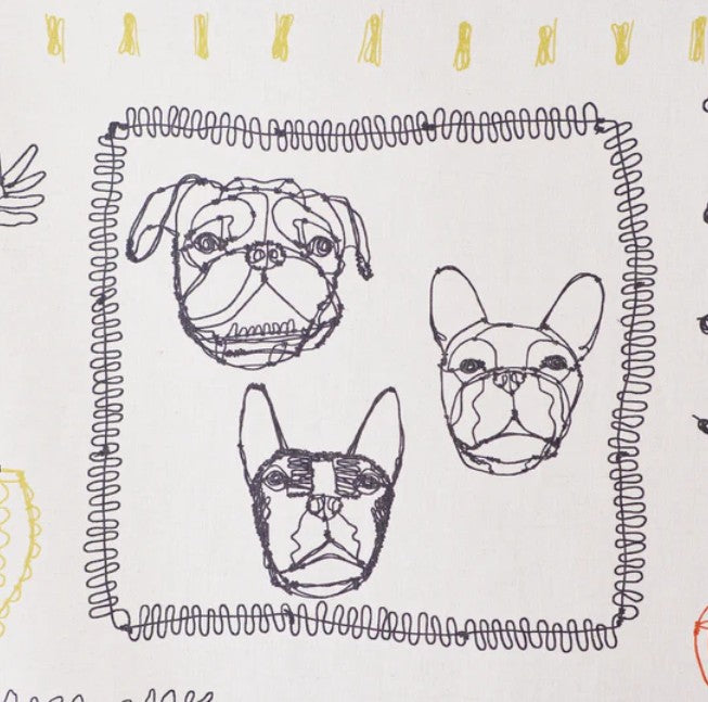 +HAyU fabric | ANIMALS | cotton linen printed canvas 棉麻 (110x98cm)