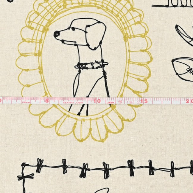 +HAyU fabric | ANIMALS | cotton linen printed canvas 棉麻 (110x98cm)