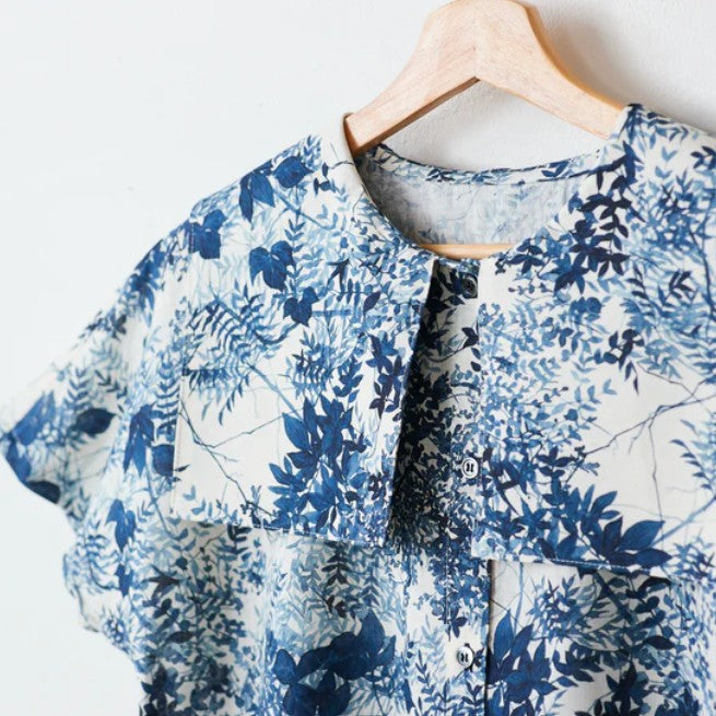 YUI | Contrast 墨葉 | cotton linen 薄棉麻