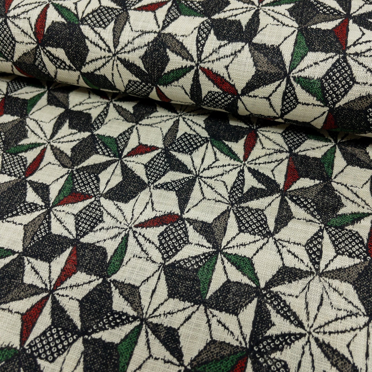 Japan | japanese asanoha 和風拼色麻の葉 | cotton printed poplin 竹節純棉