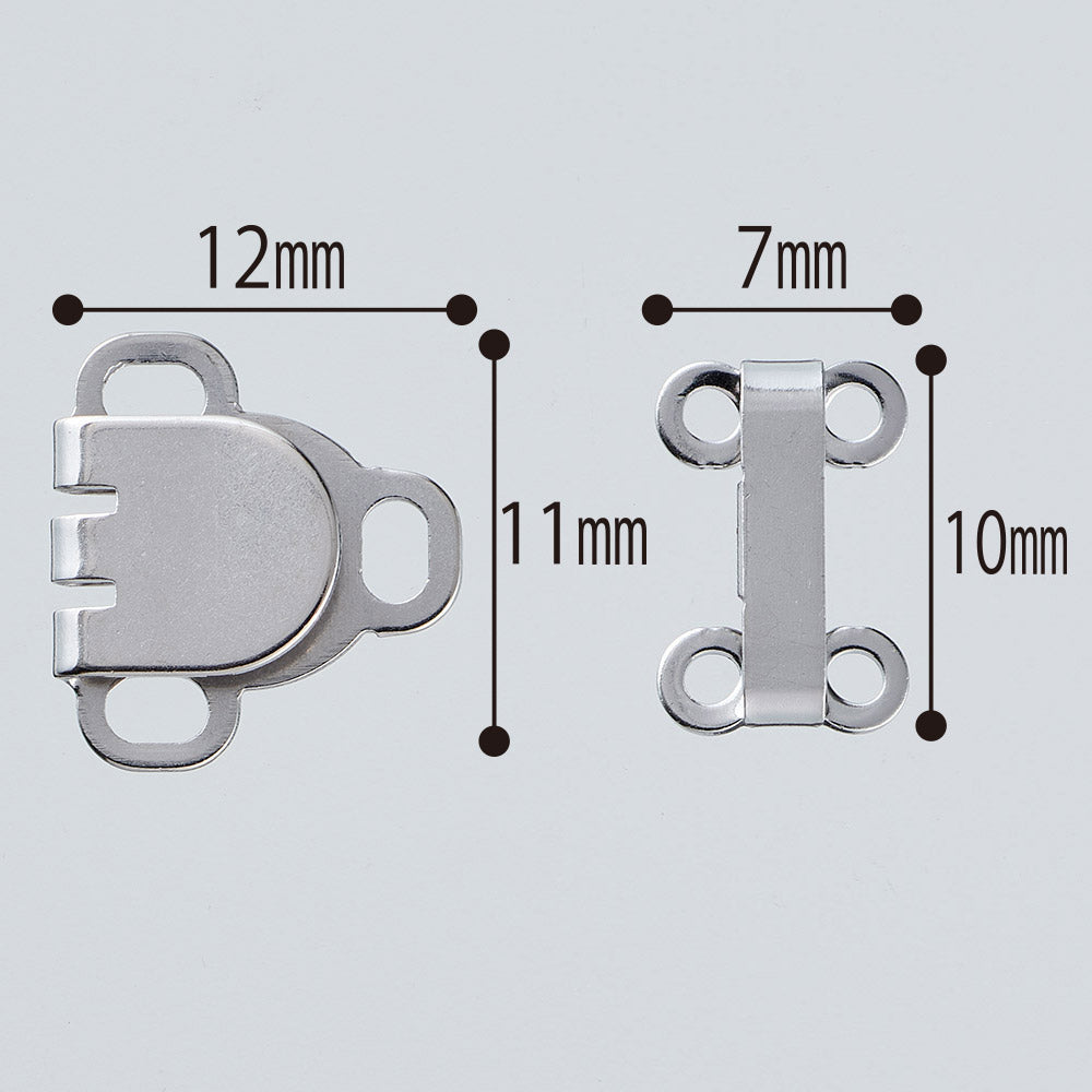 Clover thin front can hook 薄型前勾 褲裙扣 3組