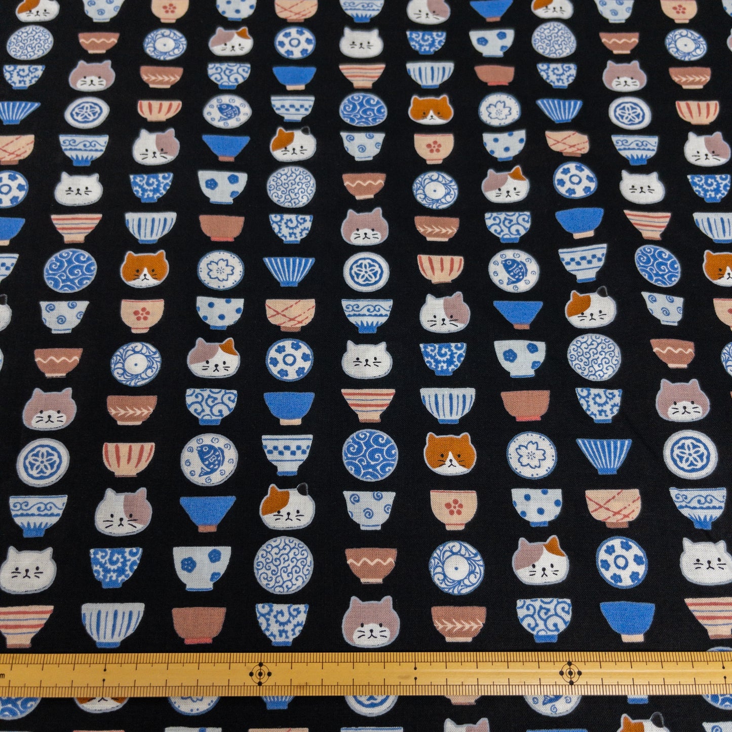 Japan | cat&cup 貓貓茶碗 | cotton printed sheeting 純棉