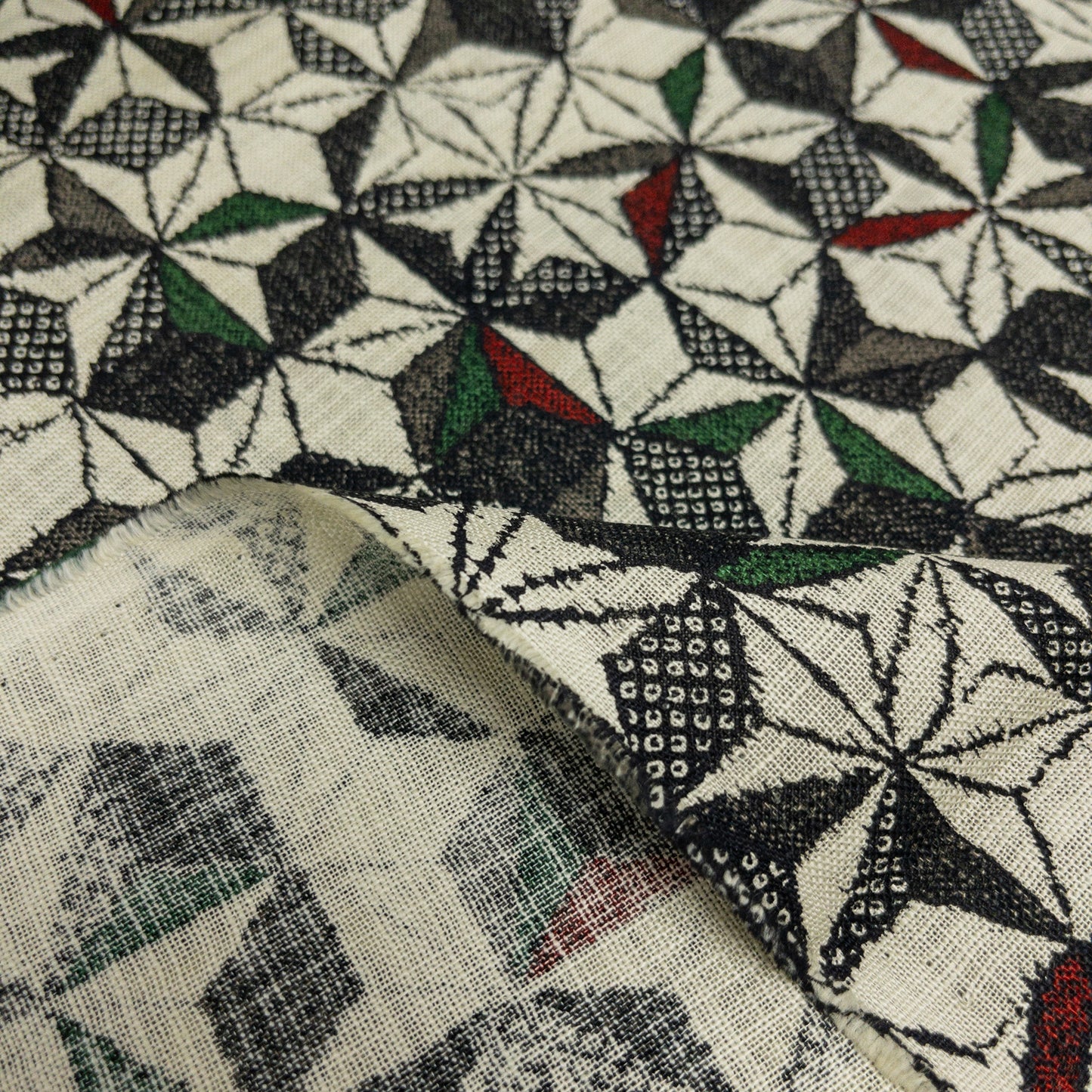 Japan | japanese asanoha 和風拼色麻の葉 | cotton printed poplin 竹節純棉