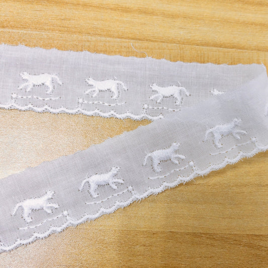 lace 蕾絲花邊 | 休閒貓貓刺繡蕾絲花邊 No.1371