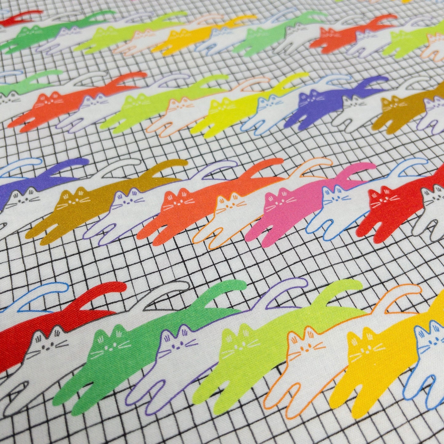 nora. | disco cat 電子貓貓 | cotton printed sheeting 純棉