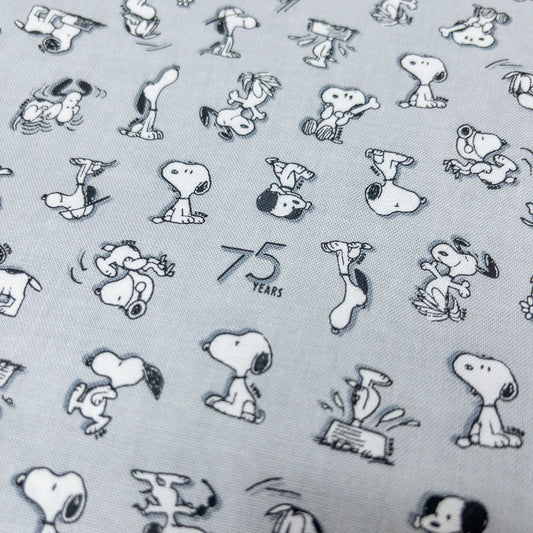 Japan | Snoopy 75th anniversary 75週年格仔snoopy | cotton printed sheeting 純棉