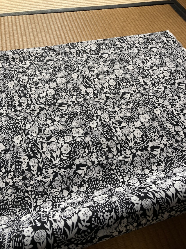 spica | 京都職人手工印花 cats flowers birds 貓、花、鳥 | cotton linen 棉麻