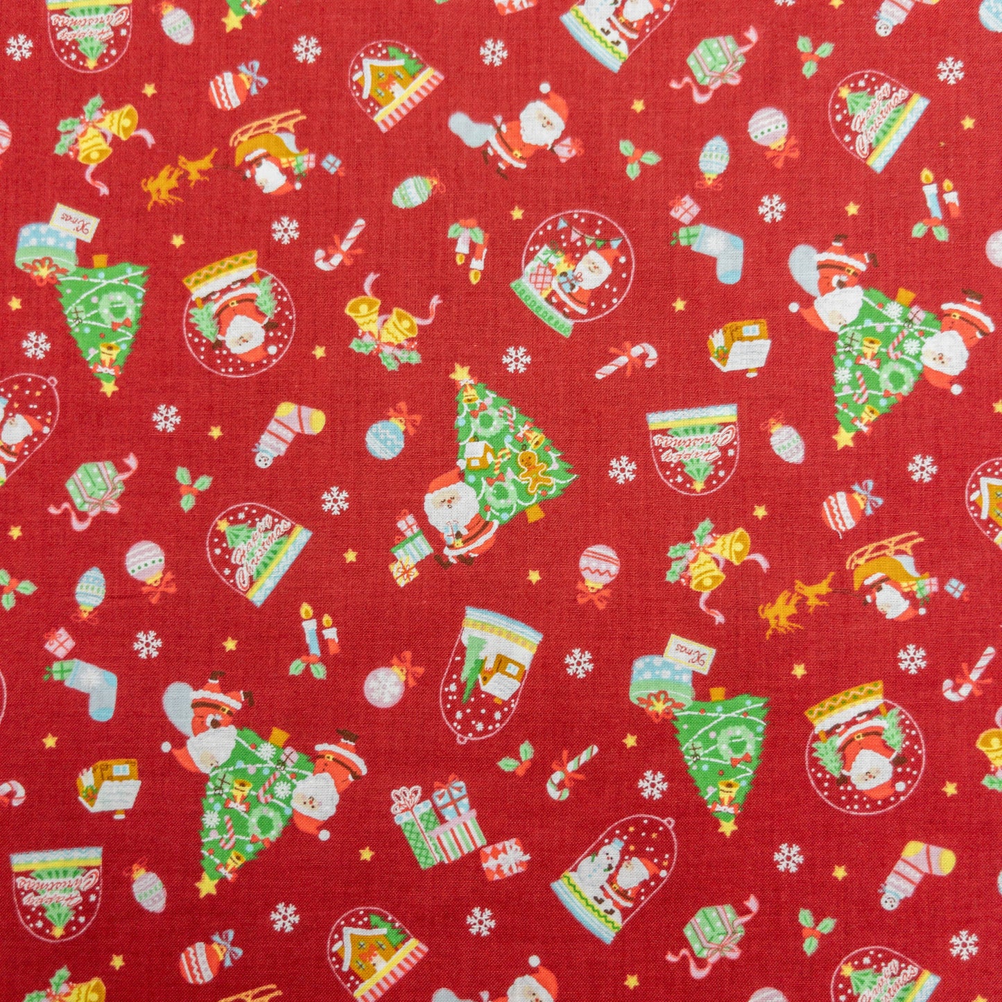 Japan | christmas crystal ball 聖誕水晶球 | cotton printed shirting 純棉