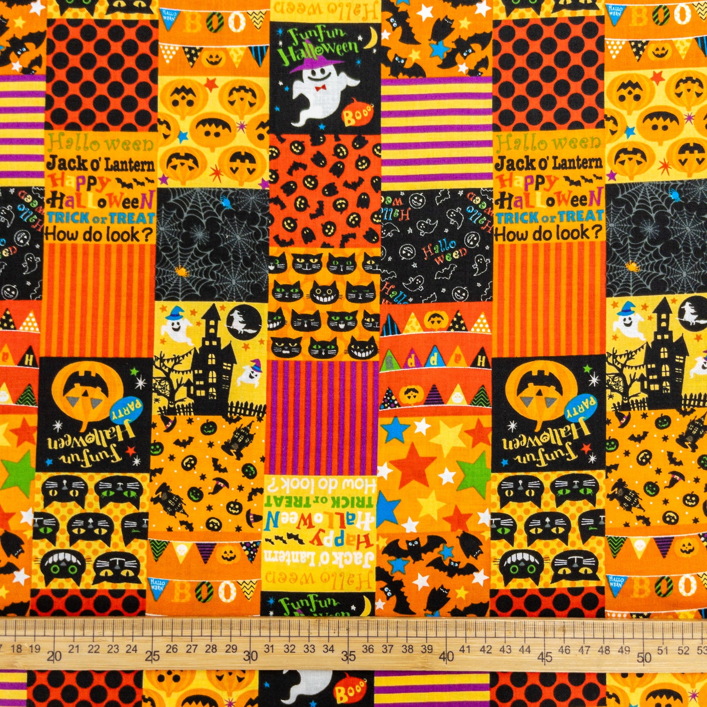 Japan | halloween puzzle 萬聖節拼圖 | cotton printed shirting 純棉