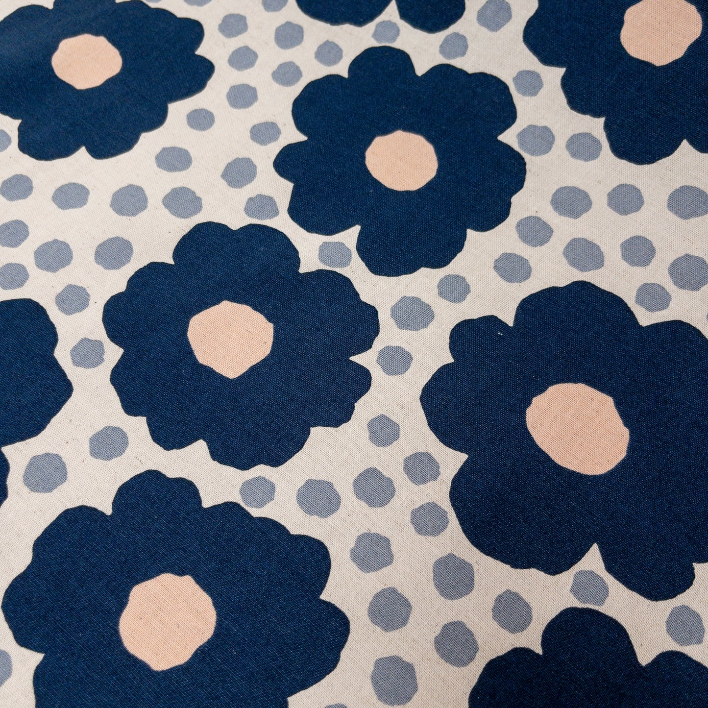 Kobayashi | Nordic Polka Dot Floral 北歐波點大花 | cotton linen 棉麻