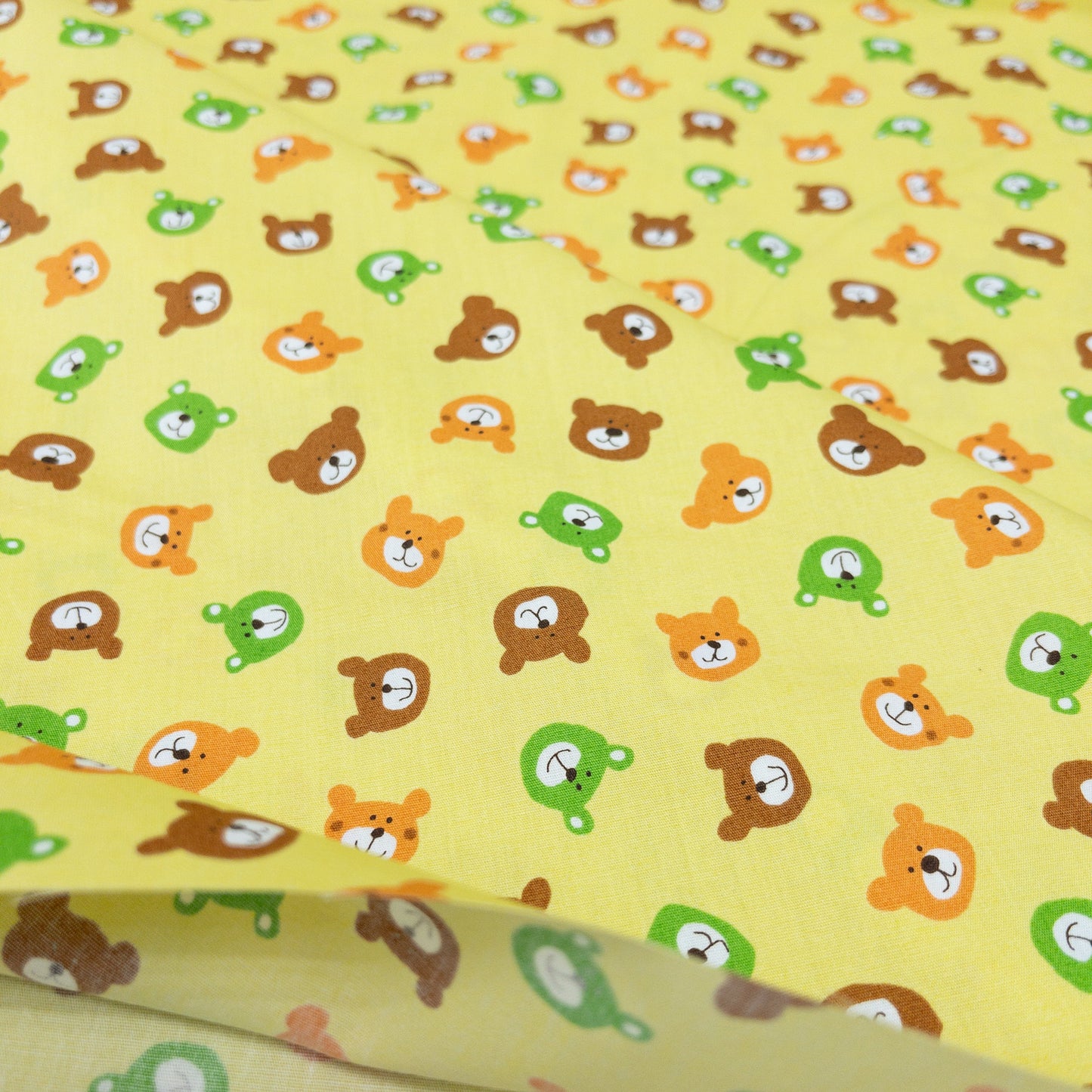 Japan | teddy bear head熊仔頭 | cotton printed board 純棉