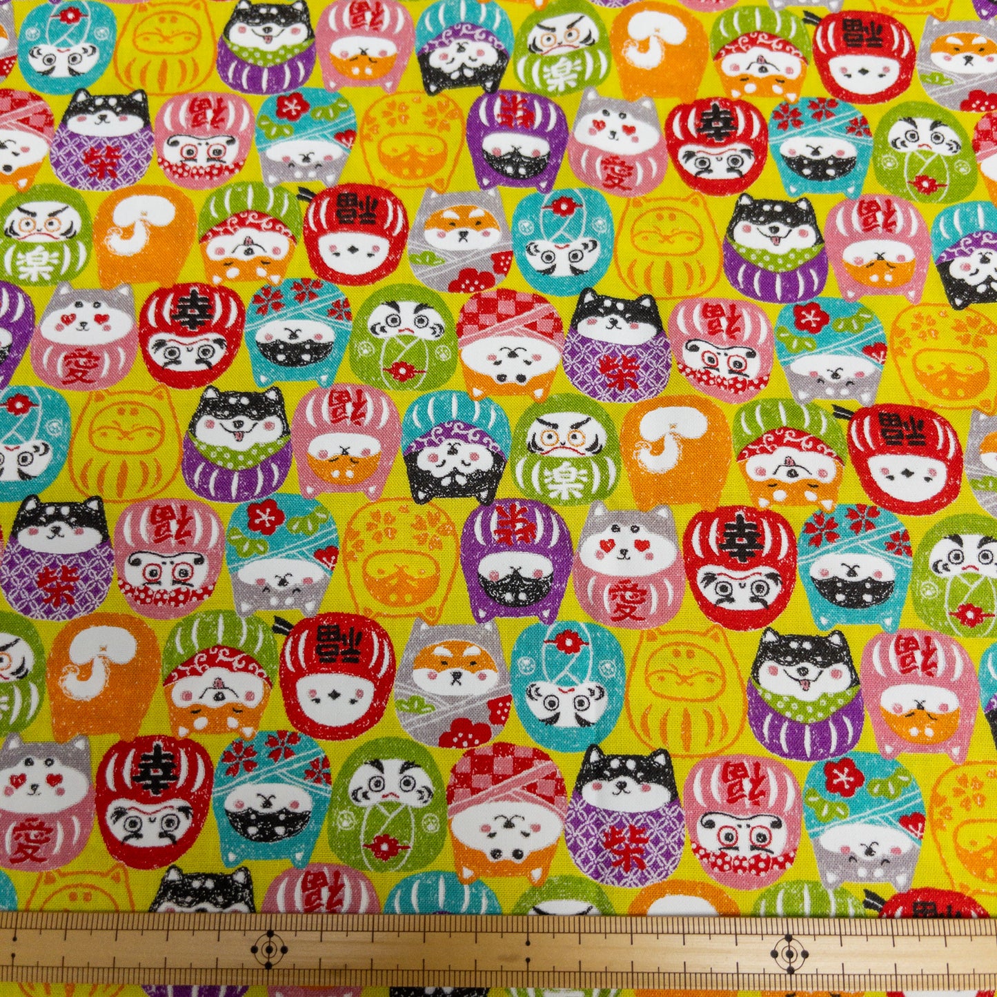 Japan | shiba daruma 柴犬達摩 | cotton printed sheeting