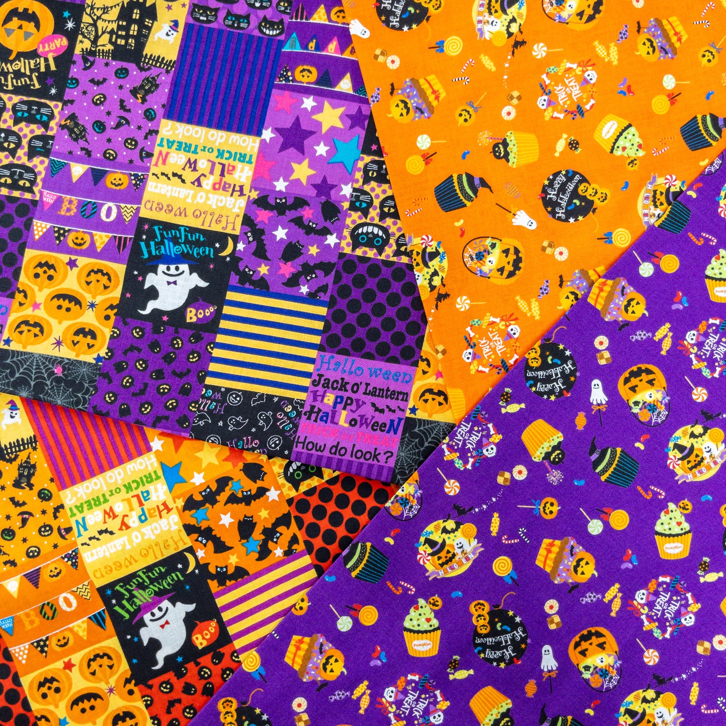 Japan | halloween puzzle 萬聖節拼圖 | cotton printed shirting 純棉