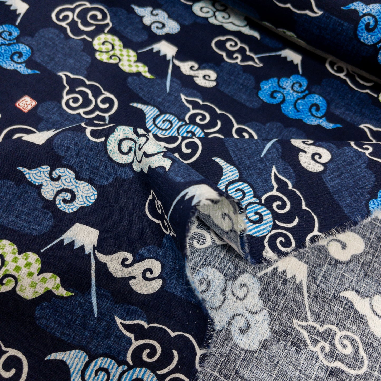 Japan | fujisan clouds 卡通富士山雲 | cotton printed sheeting 純棉