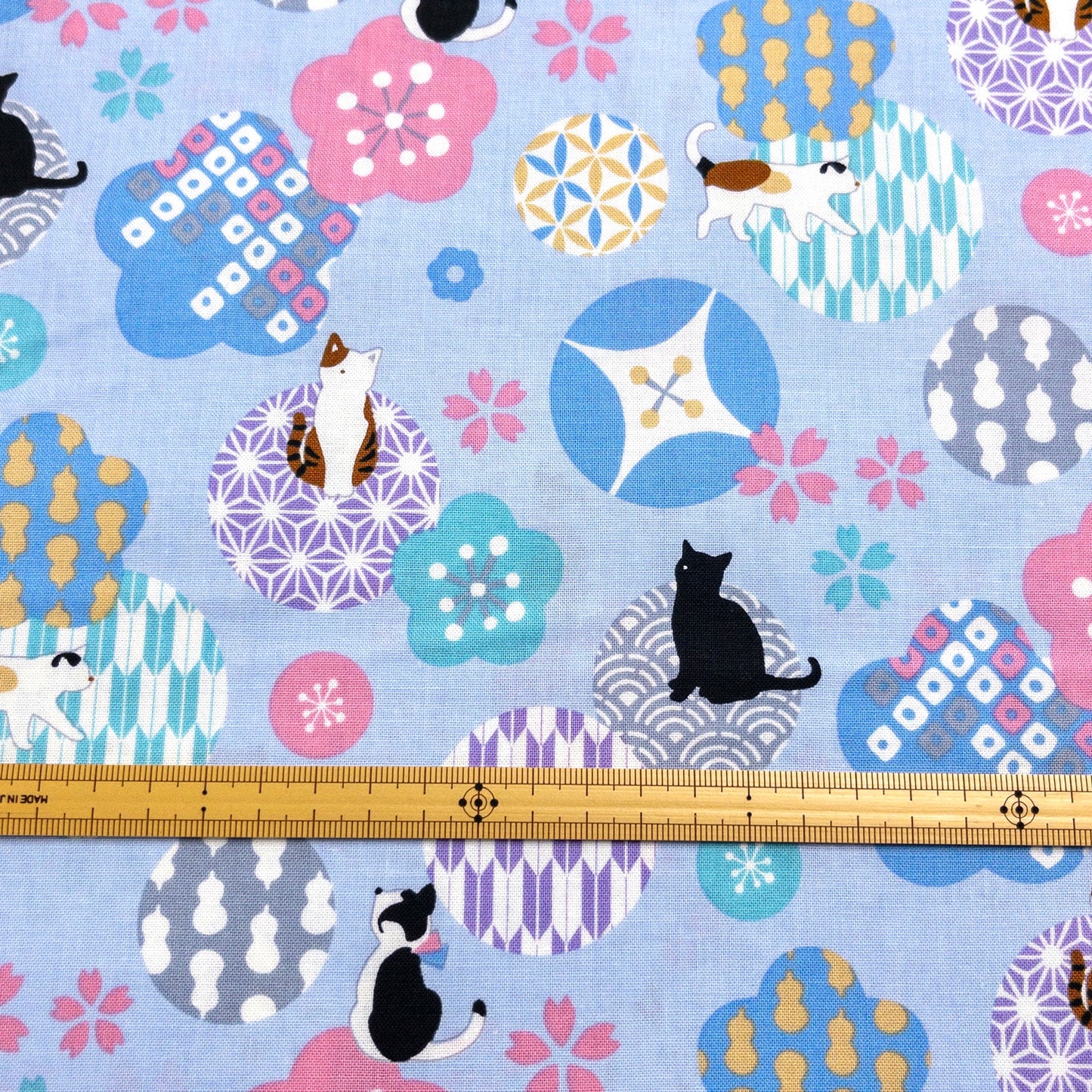 Japan | sakura cat 櫻花貓貓 | cotton printed sheeting 純棉