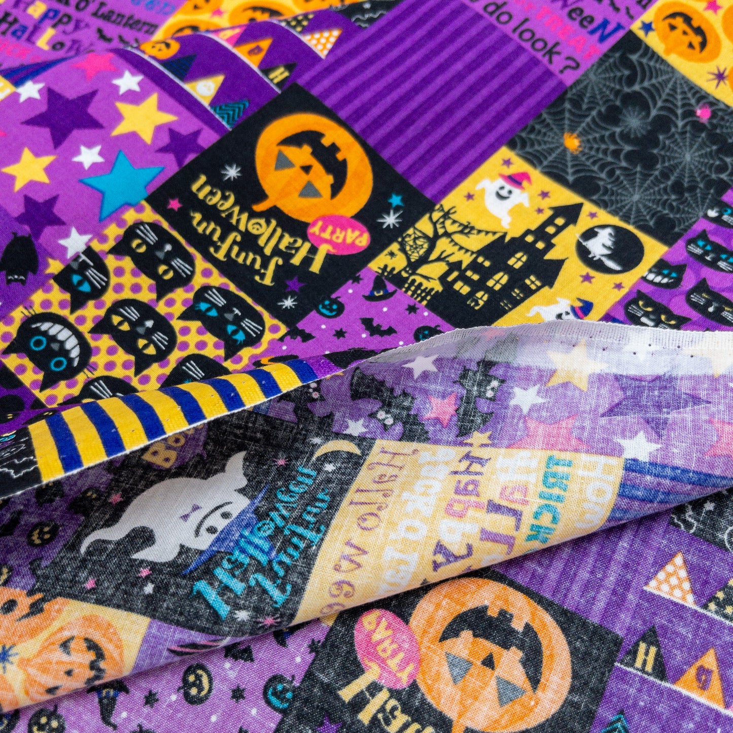 Japan | halloween puzzle 萬聖節拼圖 | cotton printed shirting 純棉