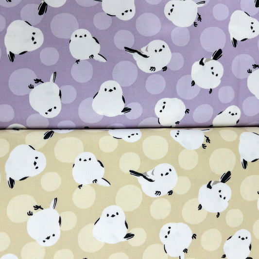 Japan | long-tailed tit dots 北海道小鳥「雪之妖精」波點 | cotton printed oxford 純棉
