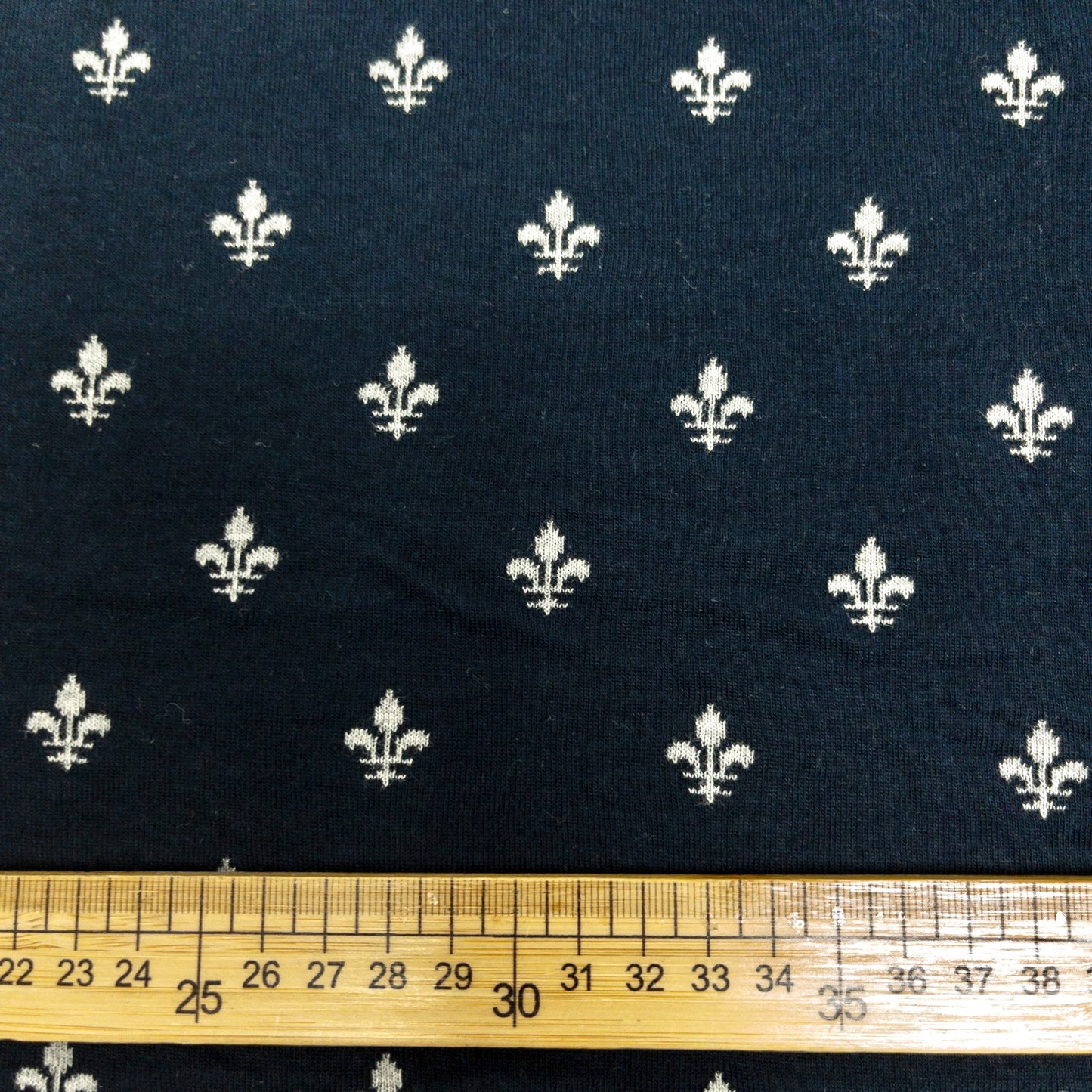 maffon | anchor navy gray 船錨 深藍+灰色 | cotton jacquard knit 雙面純棉提花針織 - 160cm