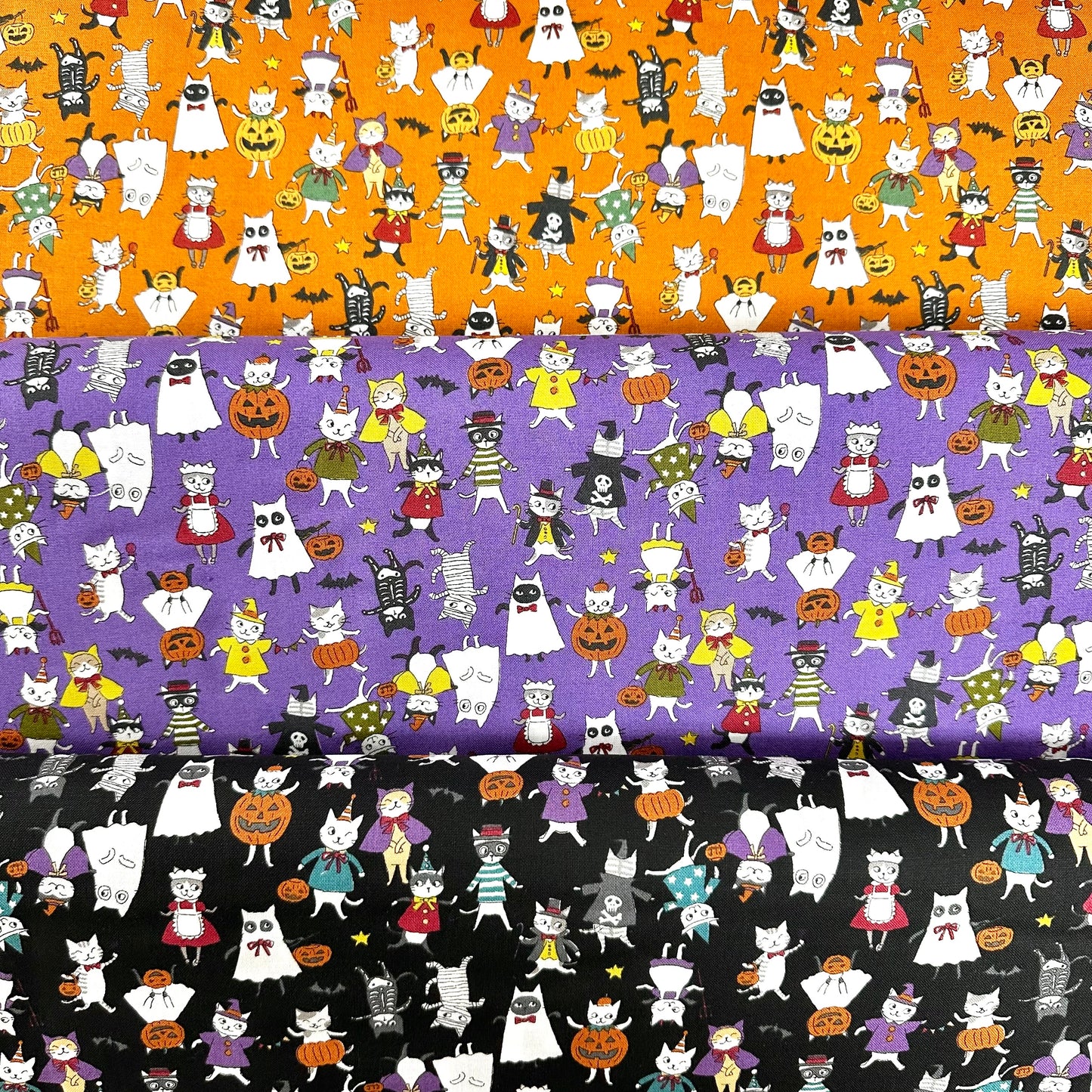 Japan | Seasonal cats halloween 貓貓萬聖節 | cotton printed sheeting 純棉