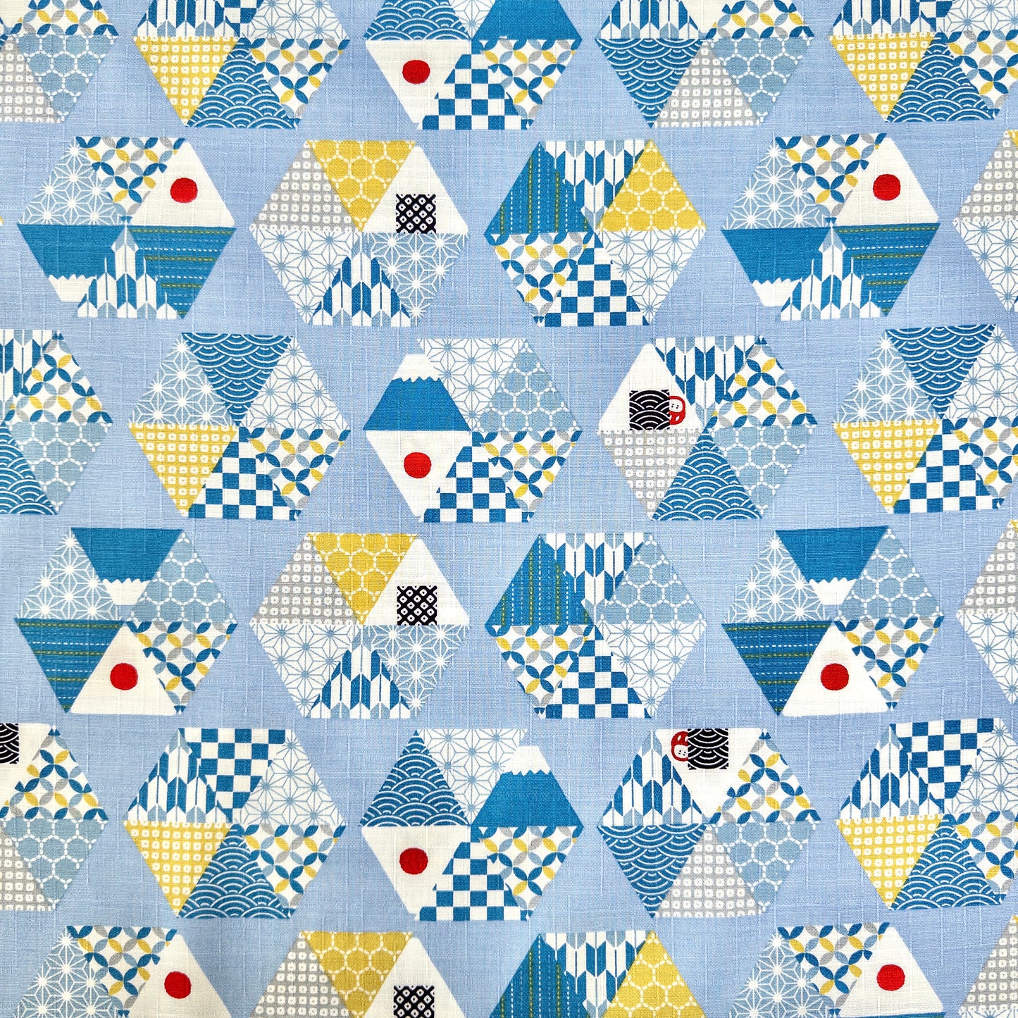 Japan | hexagon japanese pattern 六角和風圖案 | cotton printed dobby 竹節純棉