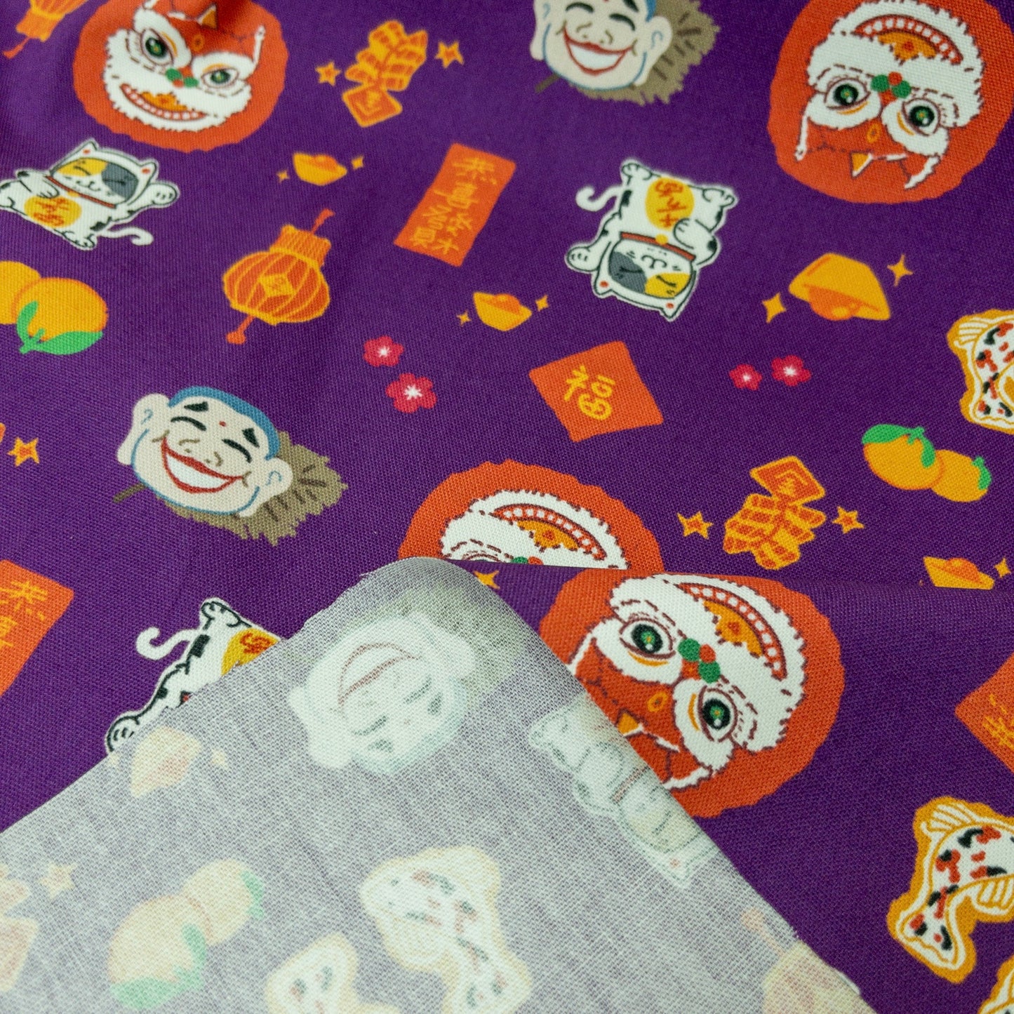 【K‧T FABRIC】恭喜發財新年 Chinese new year pattern|cotton printed oxford 純棉