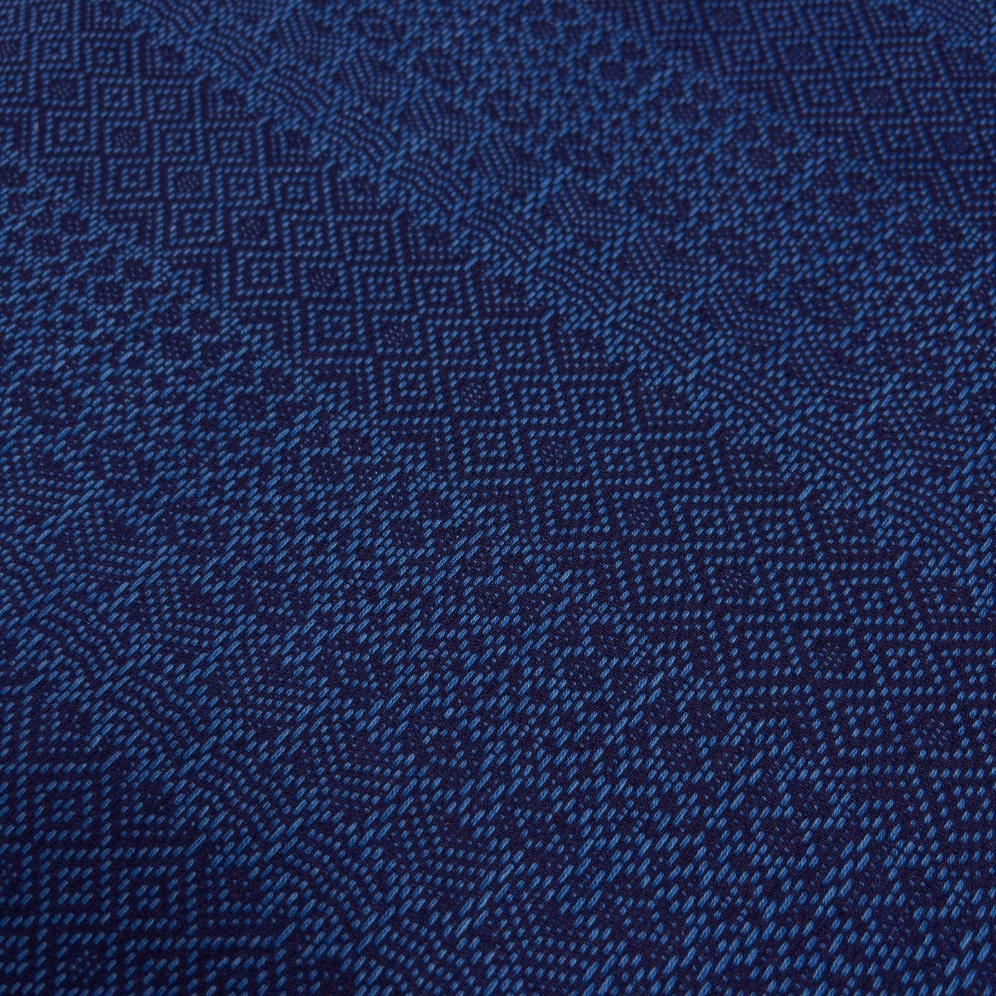 Japan | Indigo Asagi Sashiko rhombus | Sashiko-ori 刺子織