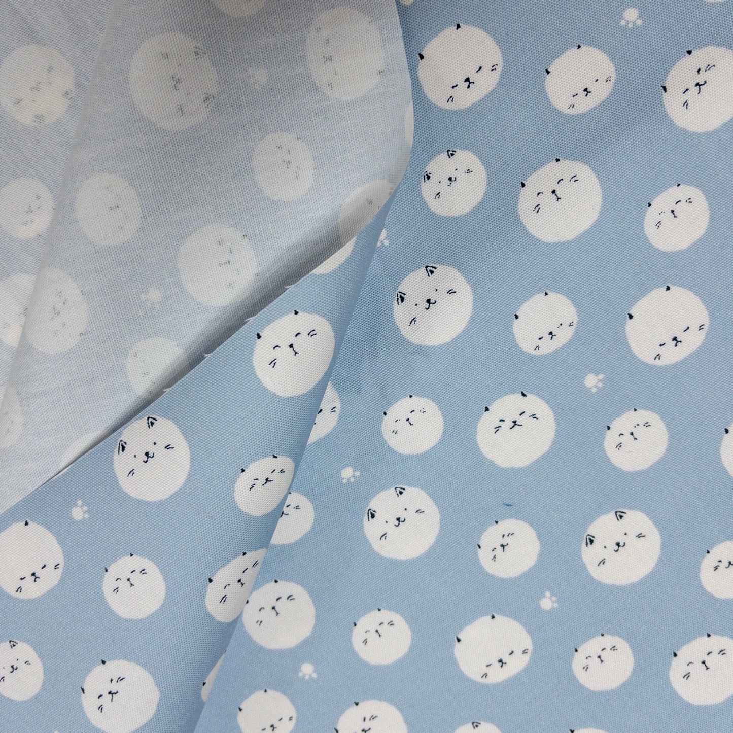 Japan | cat marshmallow 貓貓棉花糖 | cotton printed oxford 純棉