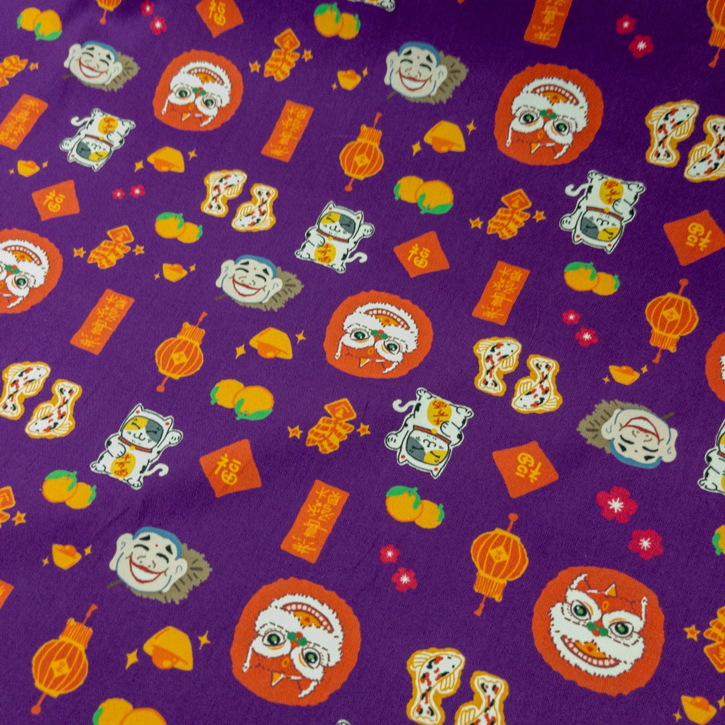 【K‧T FABRIC】恭喜發財新年 Chinese new year pattern|cotton printed oxford 純棉