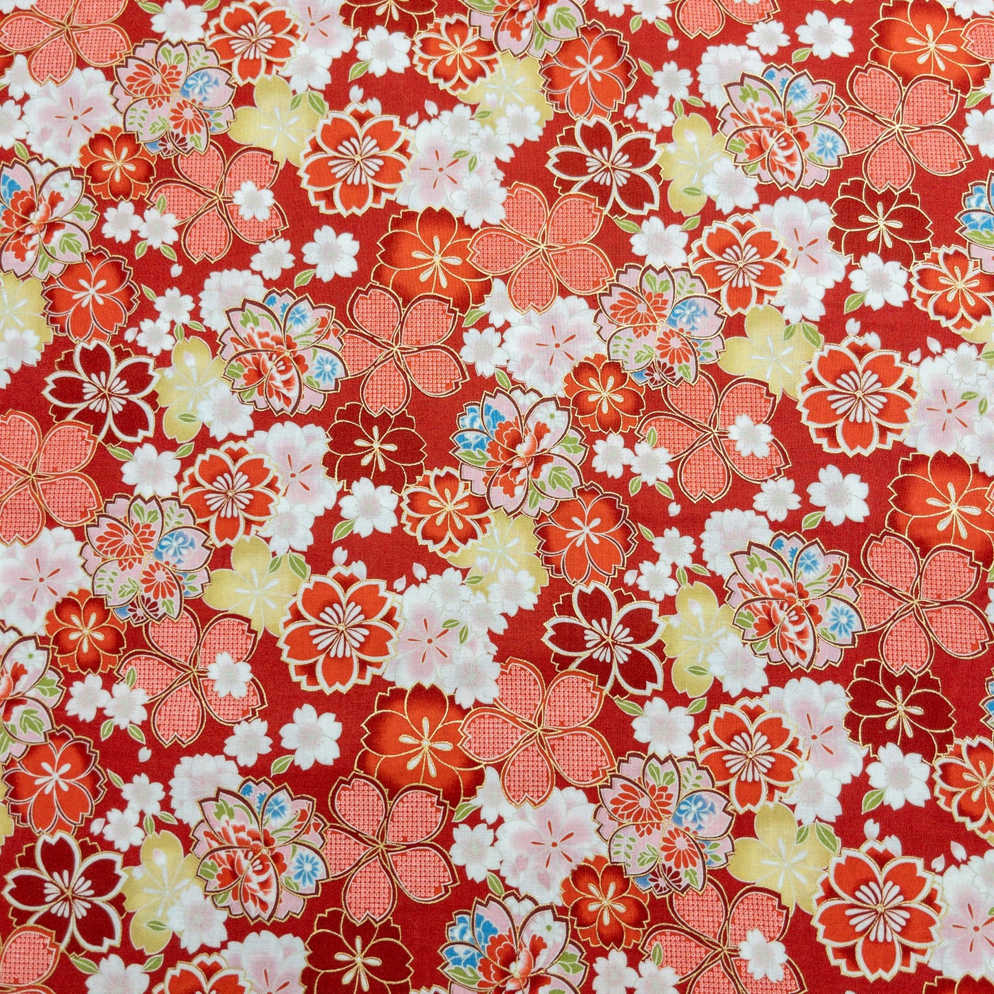 Japan | bronzed Japanese sakura 燙金和風櫻花 | cotton printed sheeting