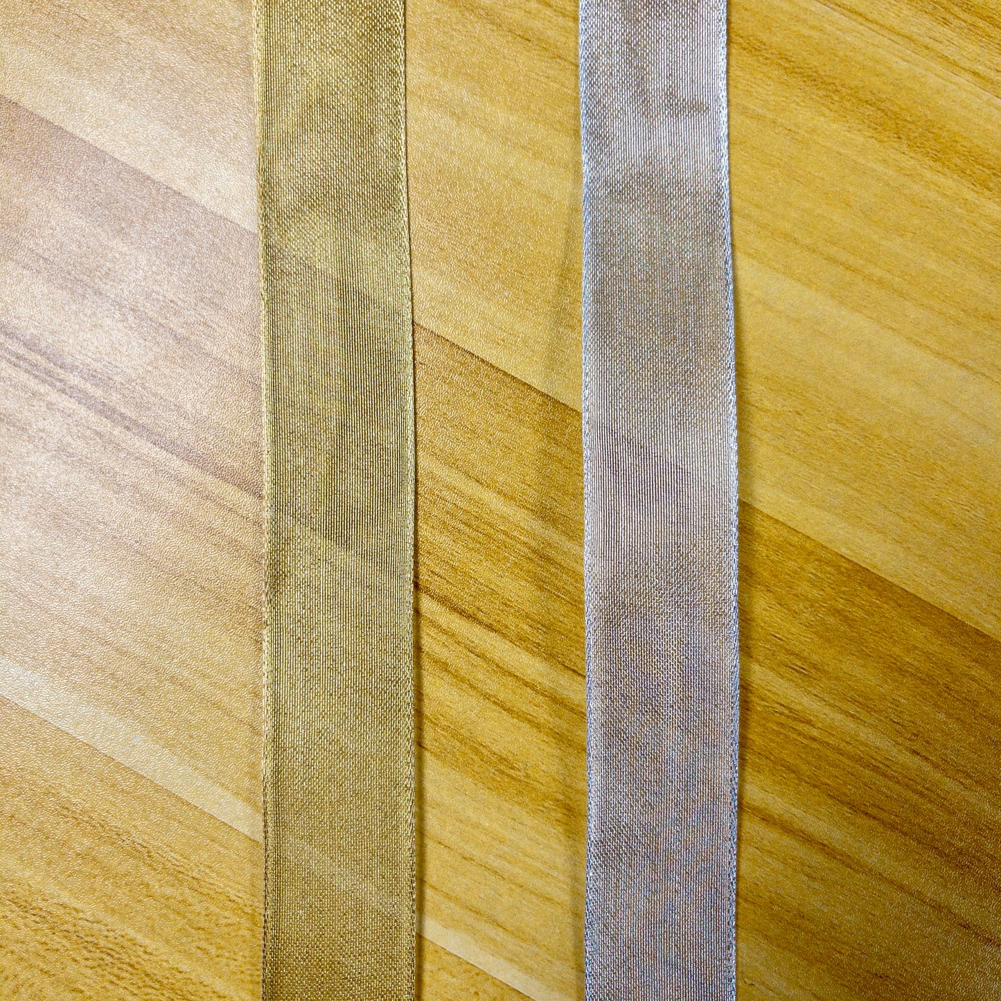 ribbon 絲帶 | gold silver wired mesh ribbon 金銀色網絲帶 25mm