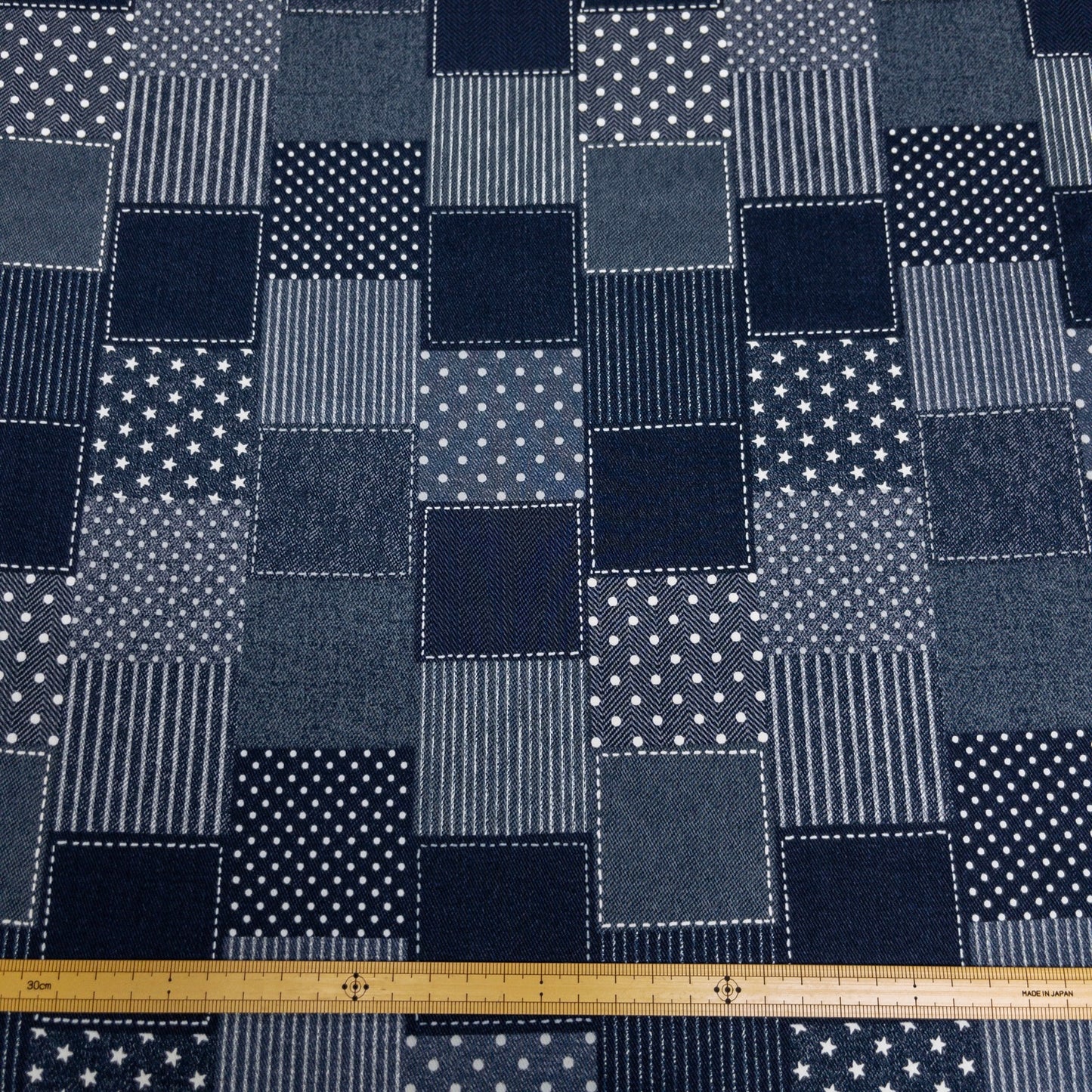 Japan | denim color plaid 牛仔色拼格 | cotton printed twill 純棉