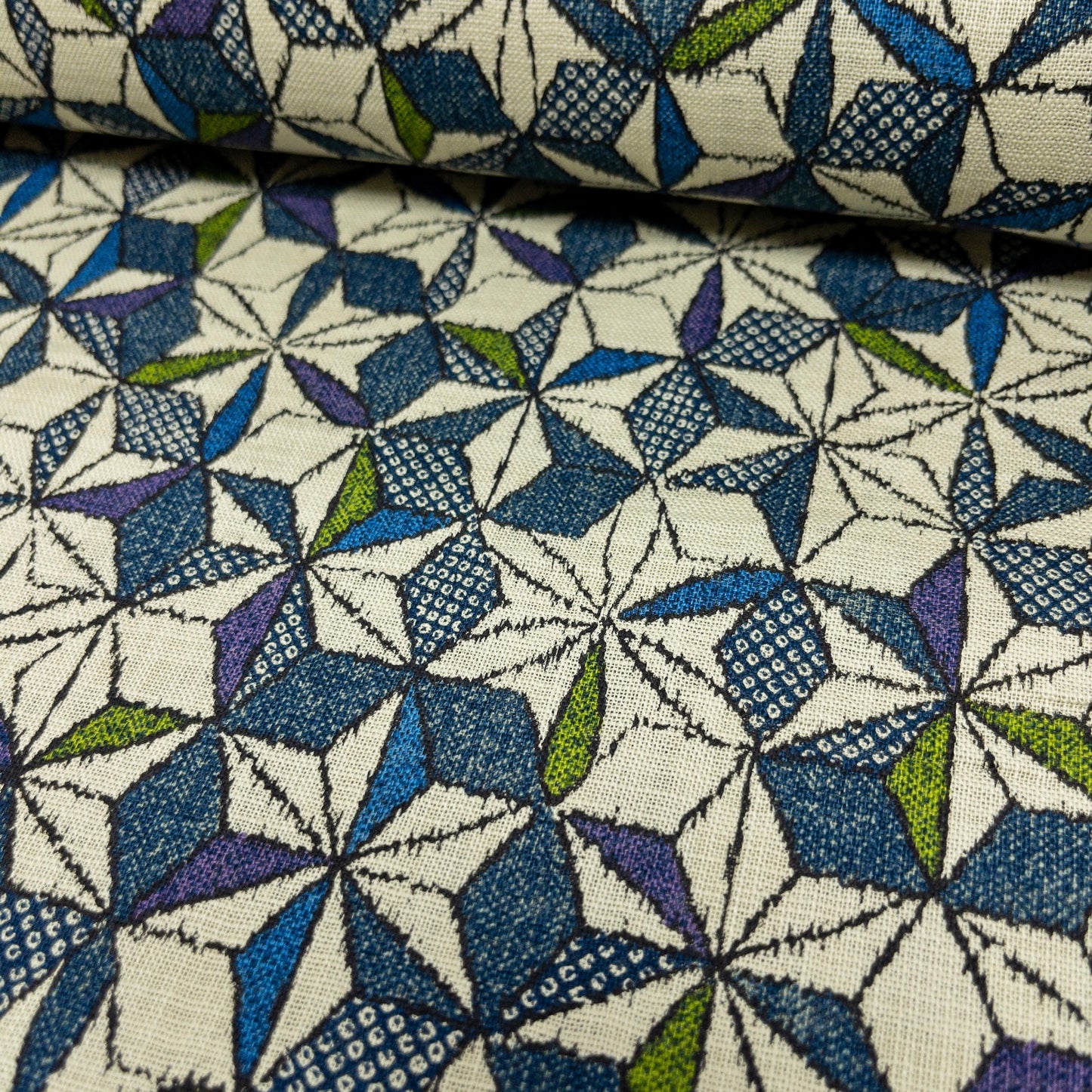 Japan | japanese asanoha 和風拼色麻の葉 | cotton printed poplin 竹節純棉