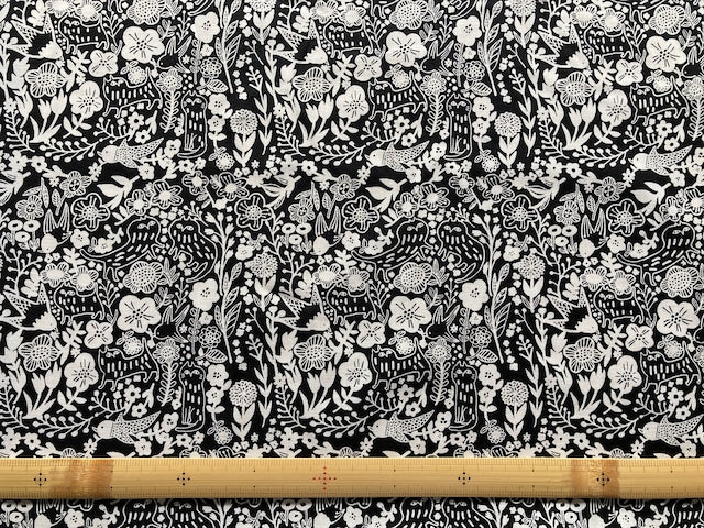 spica | 京都職人手工印花 cats flowers birds 貓、花、鳥 | cotton linen 棉麻