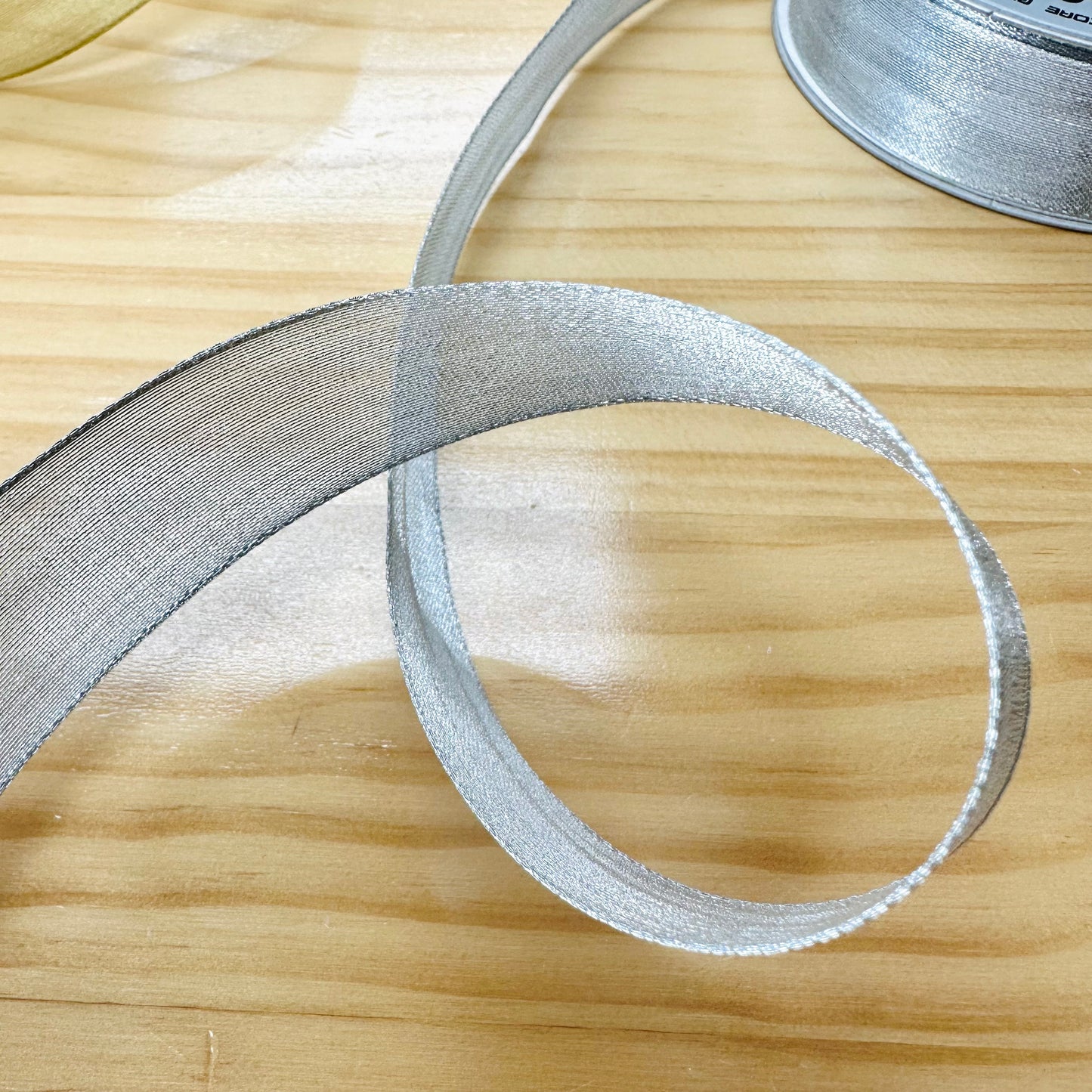 ribbon 絲帶 | gold silver wired mesh ribbon 金銀色網絲帶 25mm