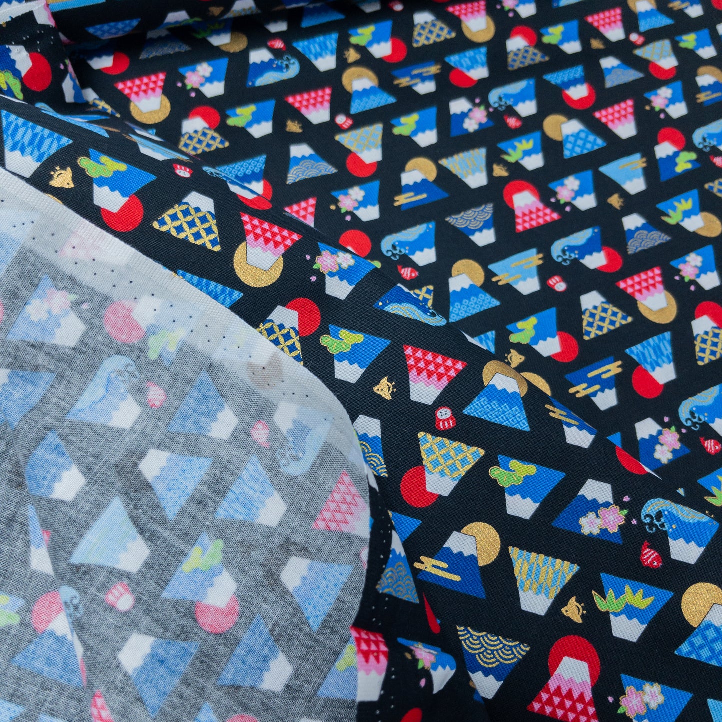 Japan | hot stamping fuji 燙金富士山圖案 | cotton printed sheeting