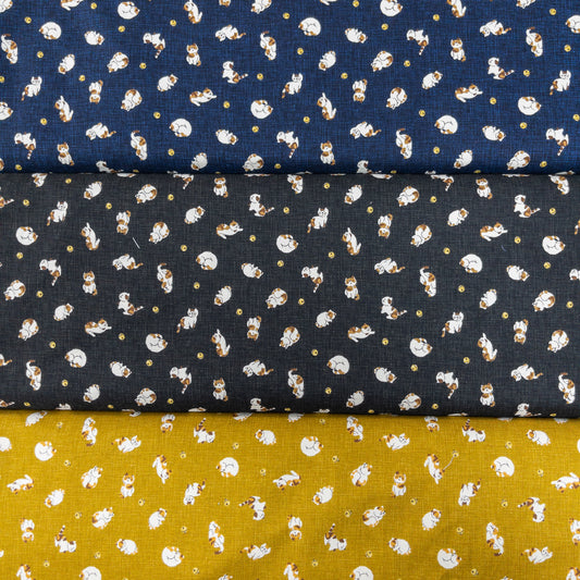 Japan | little cat 小小三色貓 | cotton printed sheeting
