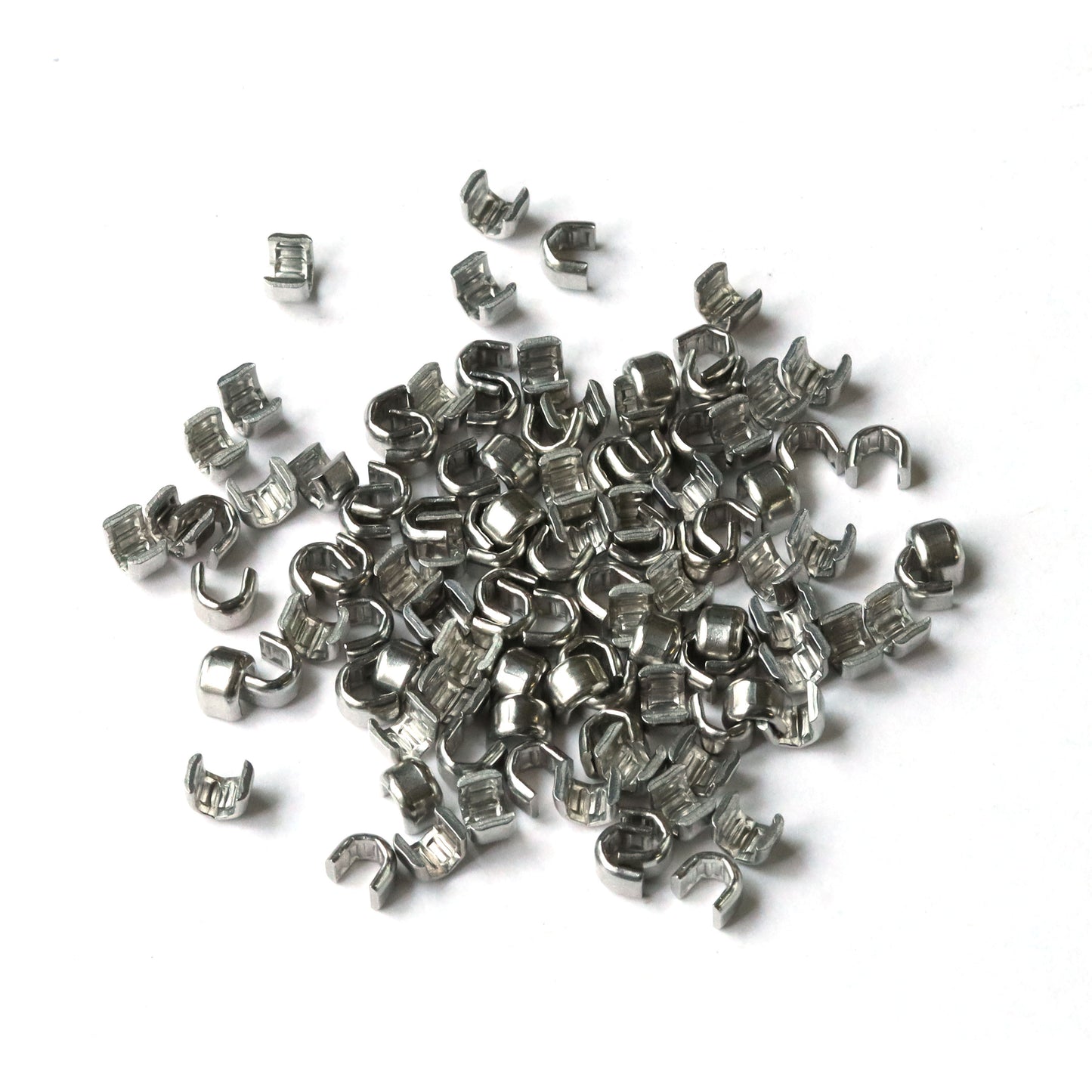 Ykk zipper metal top stops Ykk 金屬拉鍊止頭制 U碼