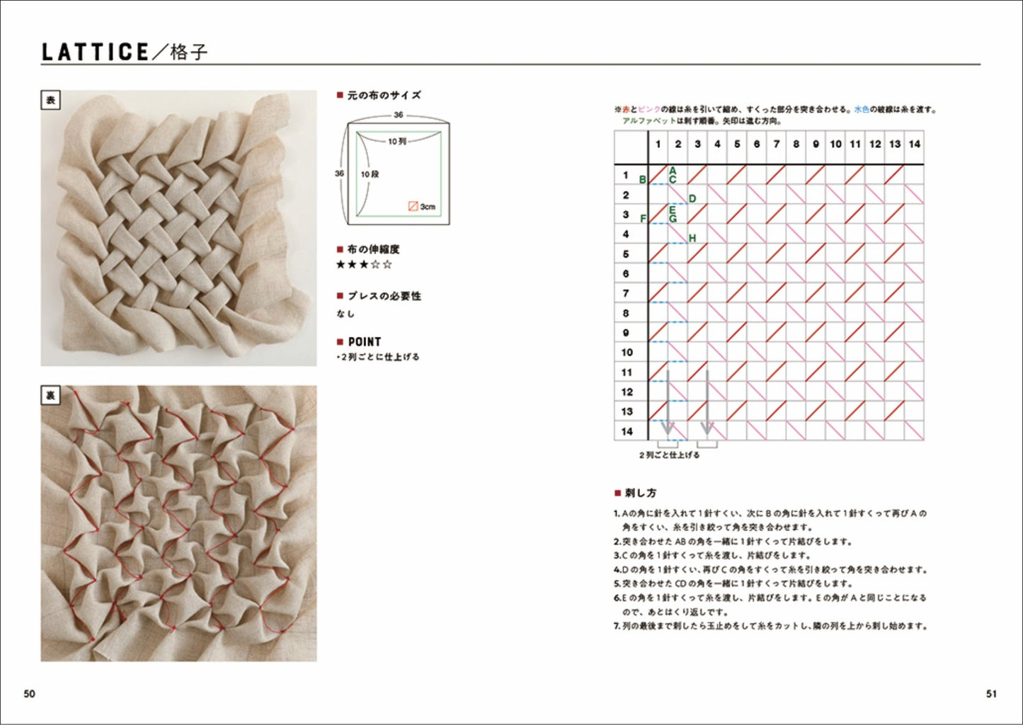 Japan | 布料製作的3D圖案:格子抽褶-你能看到的20種圖案和排列作品 | books 書籍