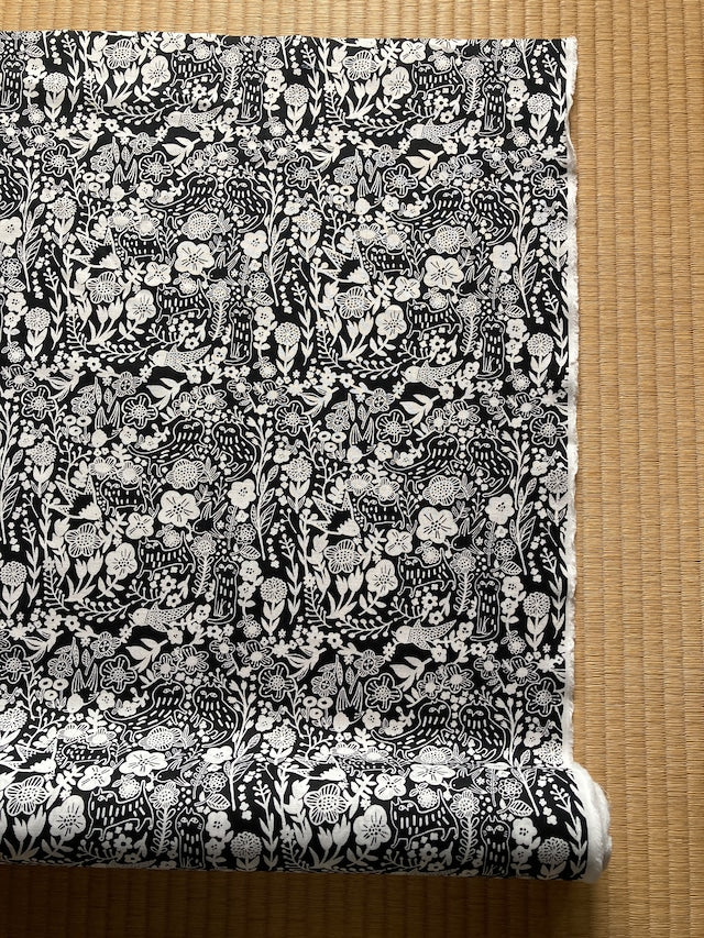 spica | 京都職人手工印花 cats flowers birds 貓、花、鳥 | cotton linen 棉麻
