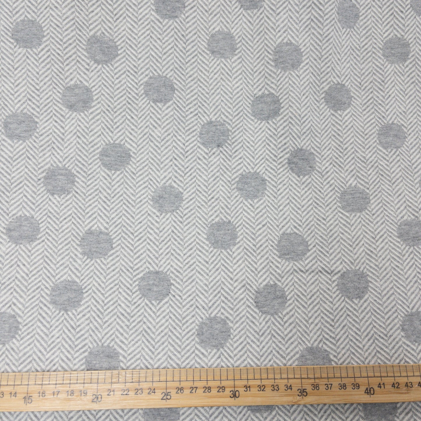 maffon | tweed dot grey ivory 花呢圓點 灰+米色 | cotton jacquard knit 雙面純棉提花針織 - 160cm