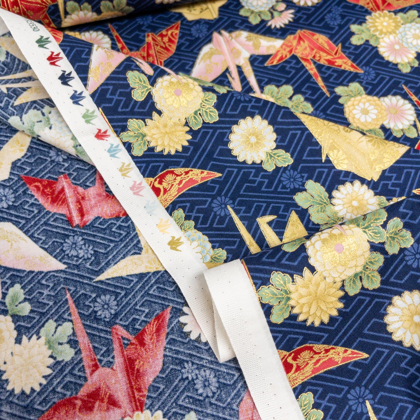 Japan | paper crane 燙金和風紙鶴 | cotton printed sheeting