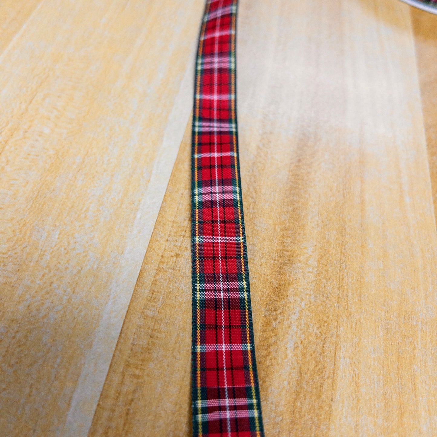 ribbon 絲帶 | red & green checkered 紅綠方格仔紋 15mm