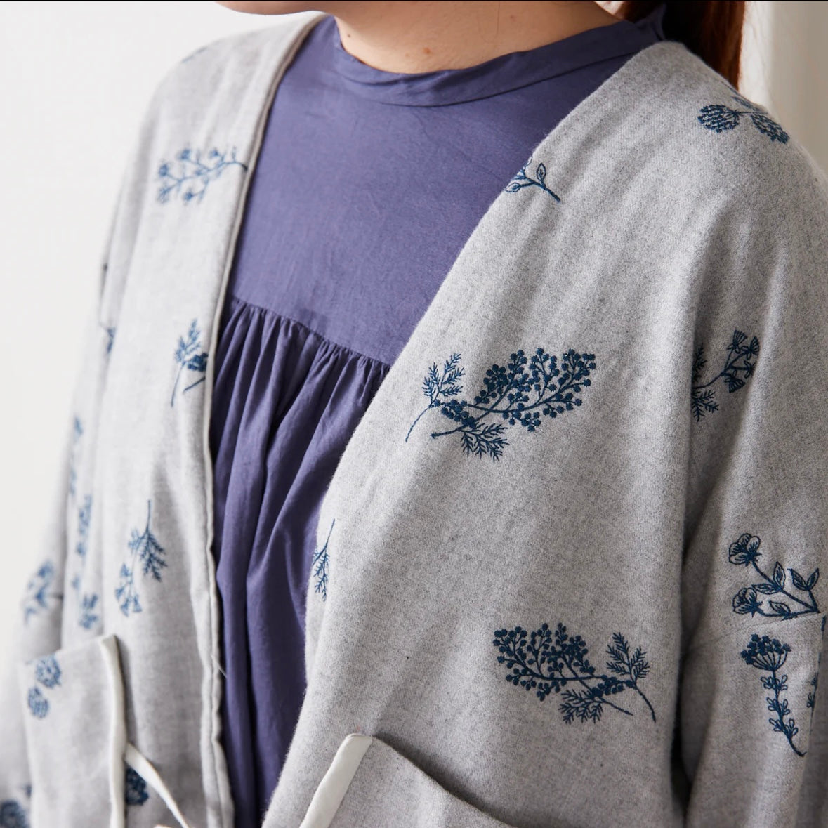 Japan | VIYELLA plant 刺繡植物 | cotton yarn dyed embroidery 法蘭絨純棉